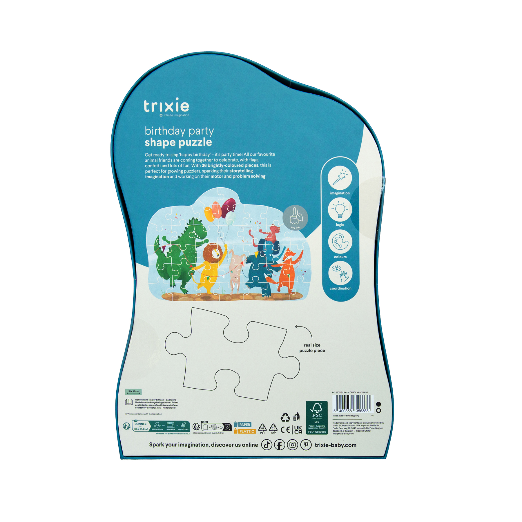 Formpuzzle - Geburtstagsparty - 36 Teile